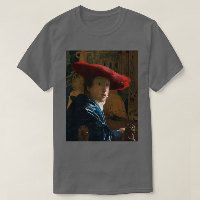 T-shirt Fille avec un Casquette rouge 1665 Johannes Vermee (Design devant)