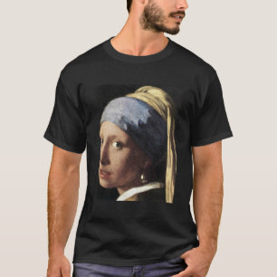 T-shirt Fille avec une boucle d'oreille de perle (détail)