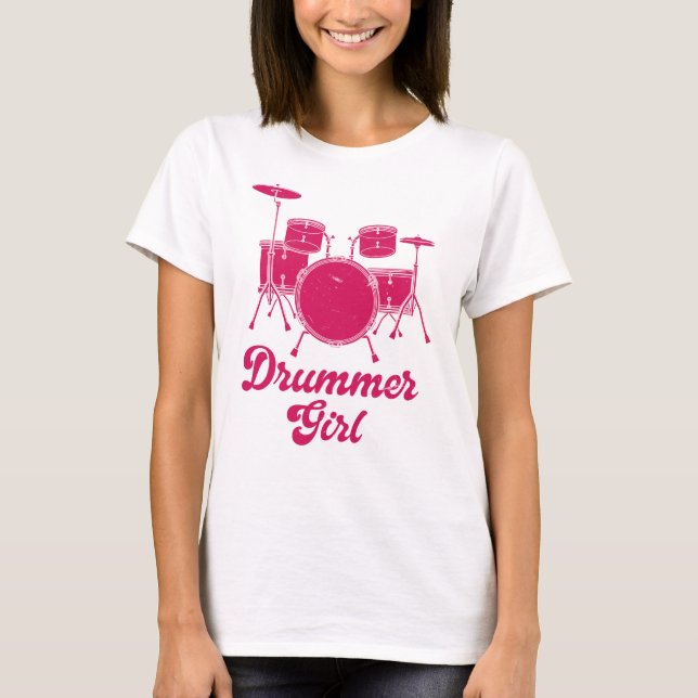 T-shirt Fille batteur | Drums Drummer Cadeau (Devant)