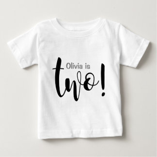 T-shirt fille bébé 2 ans personnalisable