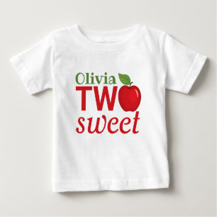 T-shirt fille bébé de 2 ans avec pomme
