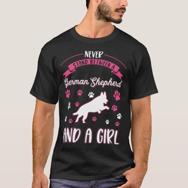 T-shirt Fille bergère allemande (Devant)