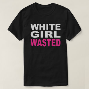 T-SHIRT FILLE BLANCHE GASPILLÉE