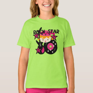 T-shirt Fille blonde de vedette du rock