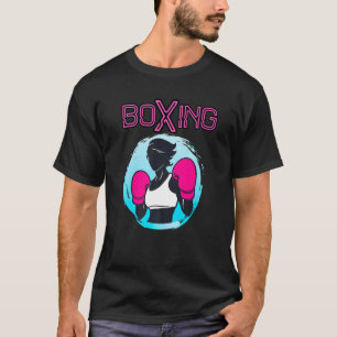 T-shirt Fille Boxer Femme Boxer Chaud Rose Boxer Gants