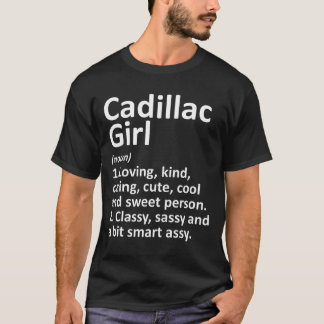 T-shirt Fille Cadillac Mi Michigan Ville Drôle Maison Raci