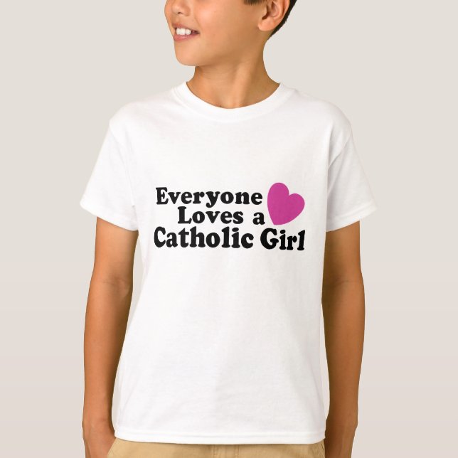 T-shirt Fille catholique (Devant)
