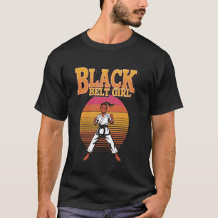 T-shirt Fille Ceinture Noire Design de Kick Arts Martiaux 