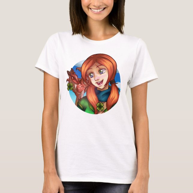 T-shirt Fille chanceuse (Devant)