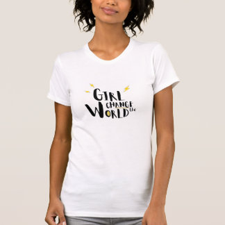 T-shirt Fille Changer Le Monde Chemise, Nouvelle Fille, Fe