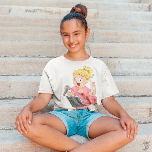 T-shirt Fille chantant (Créateur téléchargé)