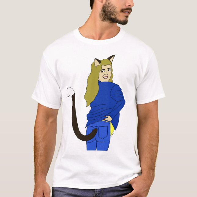 T-shirt fille chat     (Devant)