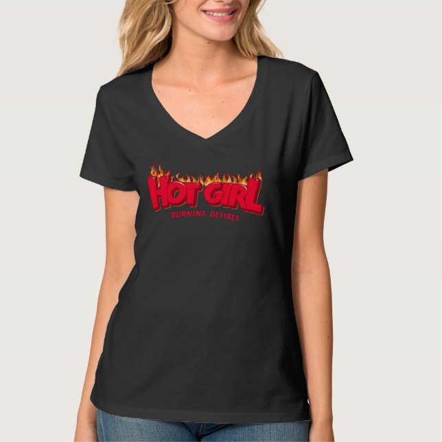 T-shirt fille chaude (Devant)