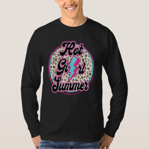 T-shirt Fille chaude Cool d'été Maman Vie Léopard Tonnerre
