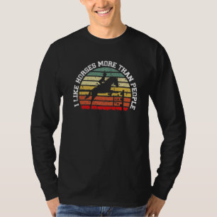 T-shirt Fille Cheval Équitation J'Aime Les Chevaux Plus Qu