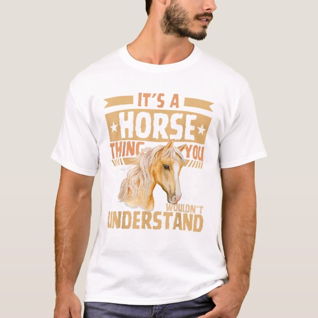 T-shirt fille Cheval mignonne (Devant)