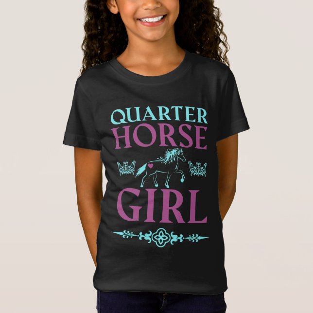 T-shirt fille Cheval Quarter mignon (Devant)