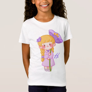 T-shirt fille chibi mignonne chapeau violet | T-sh