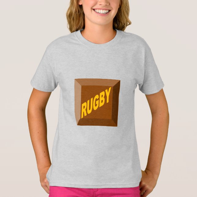 T-shirt Fille CHOCOLAT RUGBY (Devant)