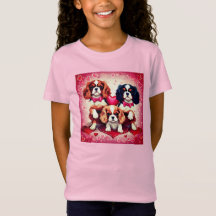 T-shirt fille coeurs Cavalier