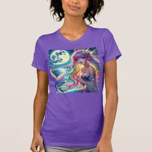 T-shirt Fille d'anime chantant Pixie au clair de lune Merm