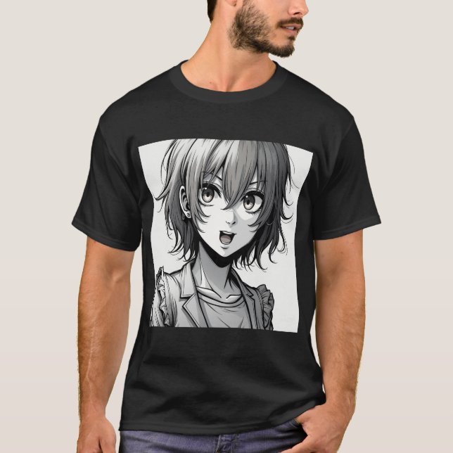 T-shirt Fille d'anime | Conception de personnage dynamique (Devant)