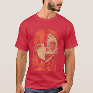 T-shirt Fille d'anime effrayante Japon Horreur japonaise G