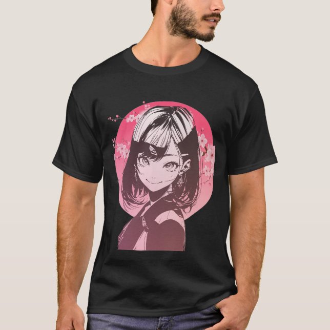 T-shirt Fille d'anime élégante (Devant)