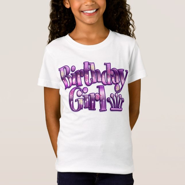 T-Shirt Fille d'anniversaire (Devant)