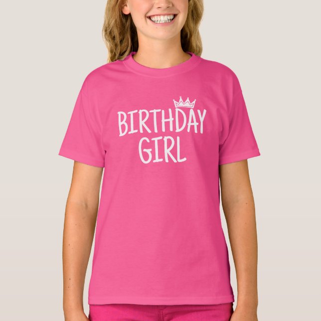 T-shirt Fille d'anniversaire (Devant)