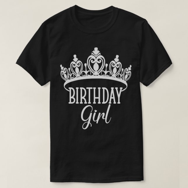 T-shirt Fille d'anniversaire (Design devant)