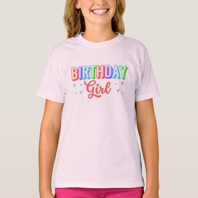 T-shirt Fille d'anniversaire (Devant)