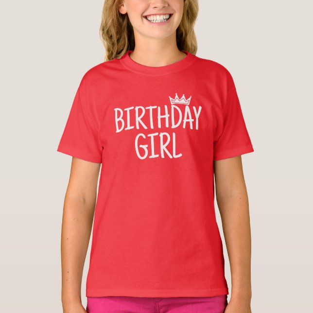 T-shirt Fille d'anniversaire (Devant)