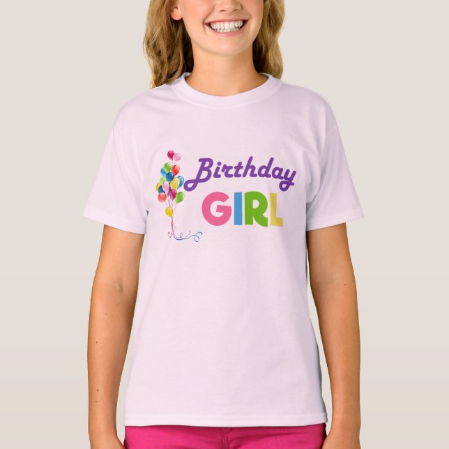 T-shirt Fille d'anniversaire (Devant)