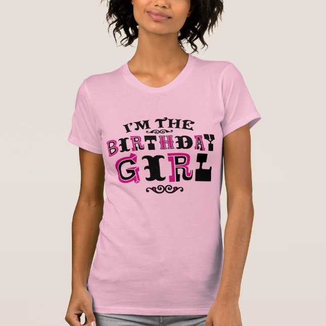 T-shirt Fille d'anniversaire (Devant)