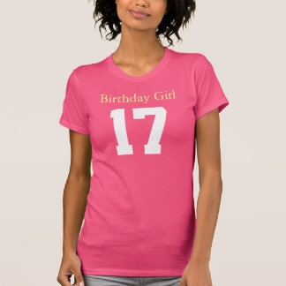 T-shirt Fille d'anniversaire 17