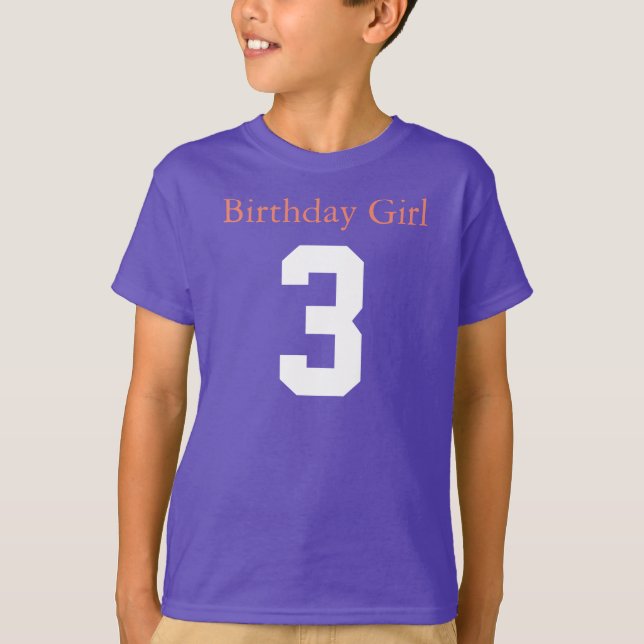 T-shirt Fille d'anniversaire 3 (Devant)