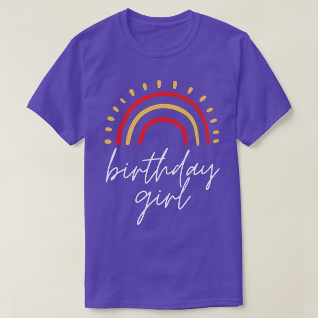 T-shirt Fille d'anniversaire 7 (Design devant)