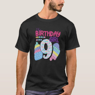 T-shirt Fille d'anniversaire 9 ans Jouet de violon Poppin'