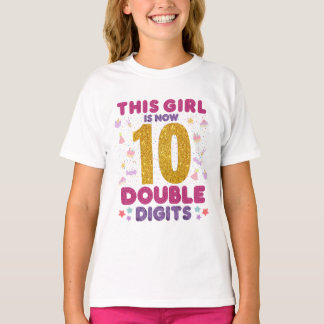 T-shirt Fille d'anniversaire Cette fille est maintenant 10