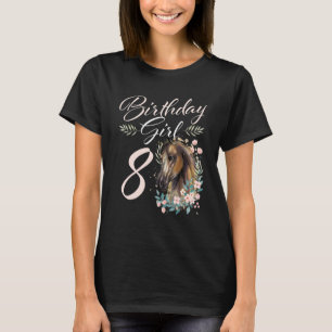 T-shirt Fille d'anniversaire de 8 ans Cheval 8 Ans Annive