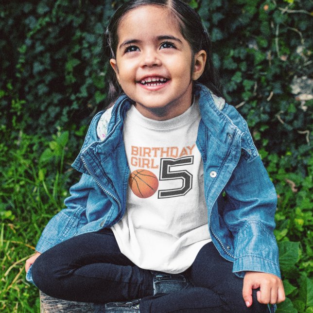 T-shirt Fille d'anniversaire de basket-ball (Birthday Girl Shirt)