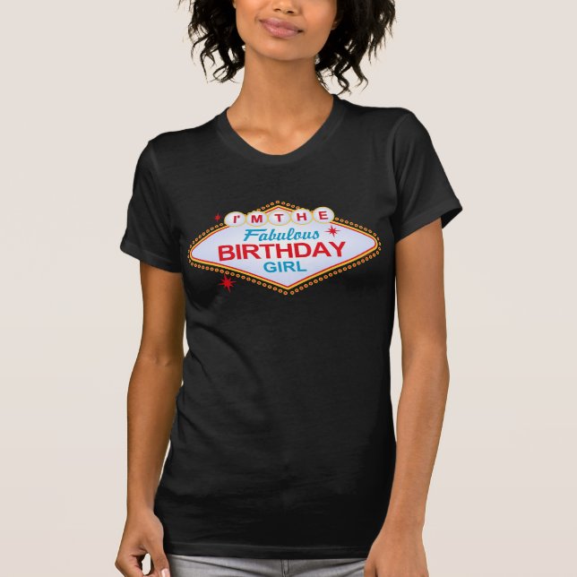 T-shirt Fille d'anniversaire de Las Vegas (Devant)
