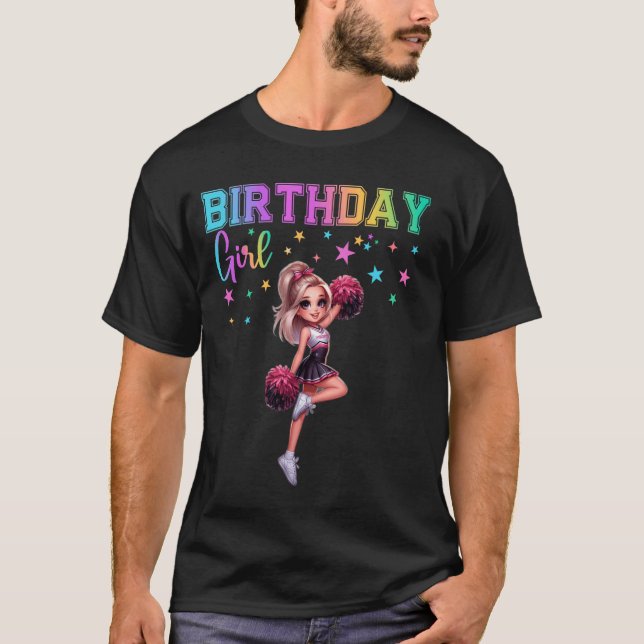 T-shirt Fille d'anniversaire de meneuse de claque Fête de  (Devant)