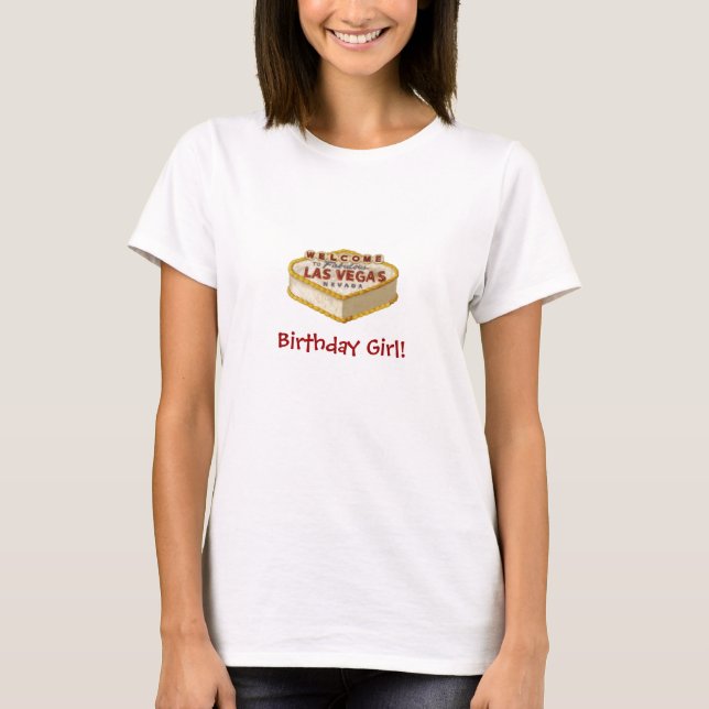 T-shirt Fille d'anniversaire du gâteau de Las Vegas ! Bébé (Devant)