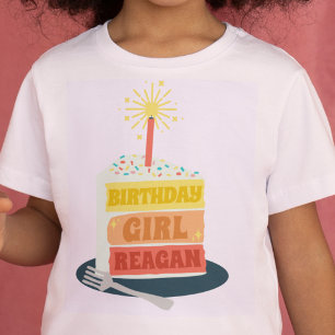 T-shirt Fille d'anniversaire gâteau et bougie Anniversaire