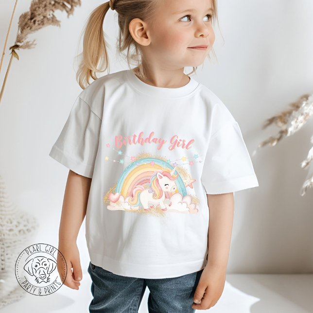 T-Shirt Fille d'anniversaire Licorne (Créateur téléchargé)