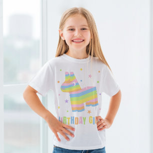 T-shirt Fille d'anniversaire Pinata Invitée d'honneur