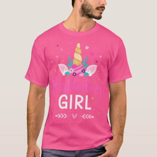 T-shirt Fille d'anniversaire Princesse jumelée Famille Uni