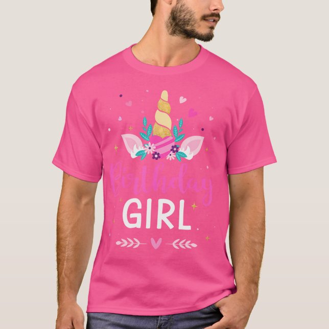 T-shirt Fille d'anniversaire Princesse jumelée Famille Uni (Devant)